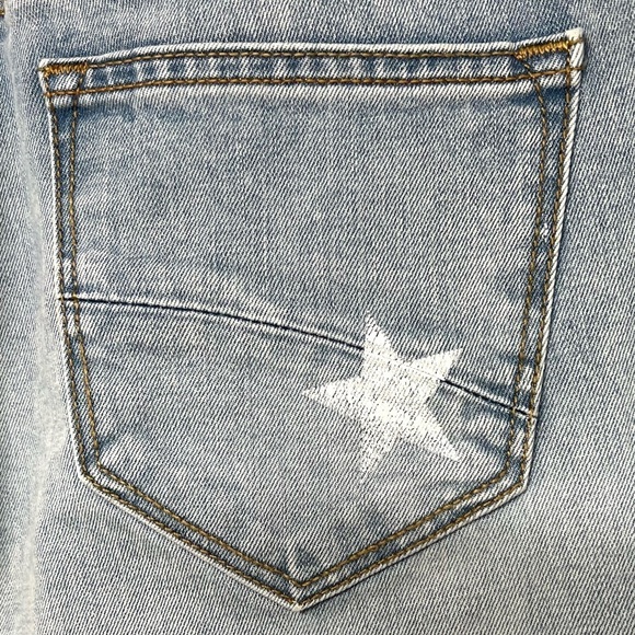 Driftwood Jackie High Rise Light Wash Star Print Straight Leg Jeans Women’s 29 - Picture 10 of 12